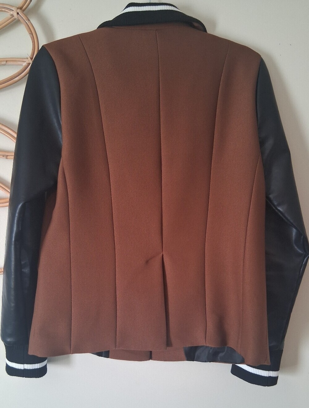 FDJ French Dressing Jeans Mixed Media Blazer in Espresso Size S - Picture 8 of 13